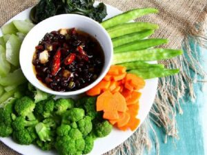 Rau luộc kho quẹt